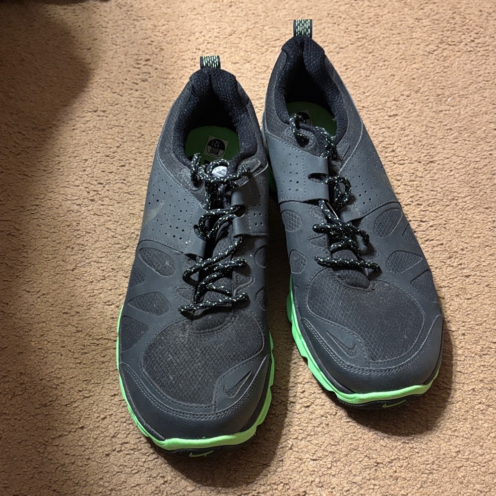 Nike Black and Lime Green Running Shoes